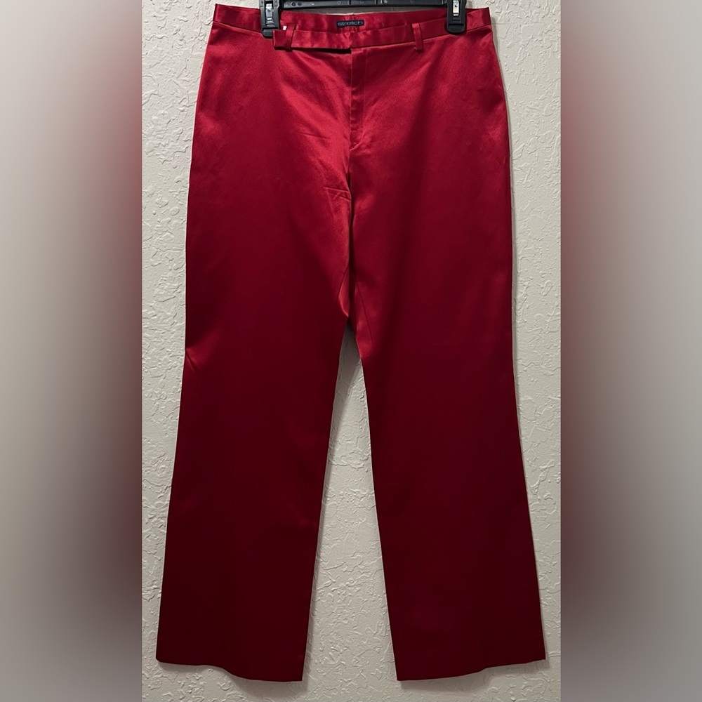GAP Red Satin Shiny Stretch Pants